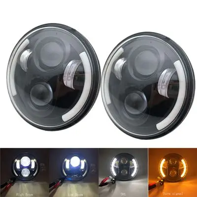 2pcs c 2x5,75 дюймов светодиодные фары Hi/Lo луч halo для ракета «Триумф» iii 3 и скорость тройной и уличной тройной& Thunde 5 3/" проектор - Цвет: 2pcs c