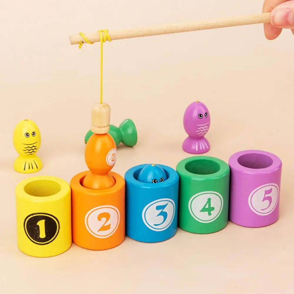 Wooden Digital Magnetic Fishing Game Parent-child Interaction Educational Toy | Игрушки и хобби