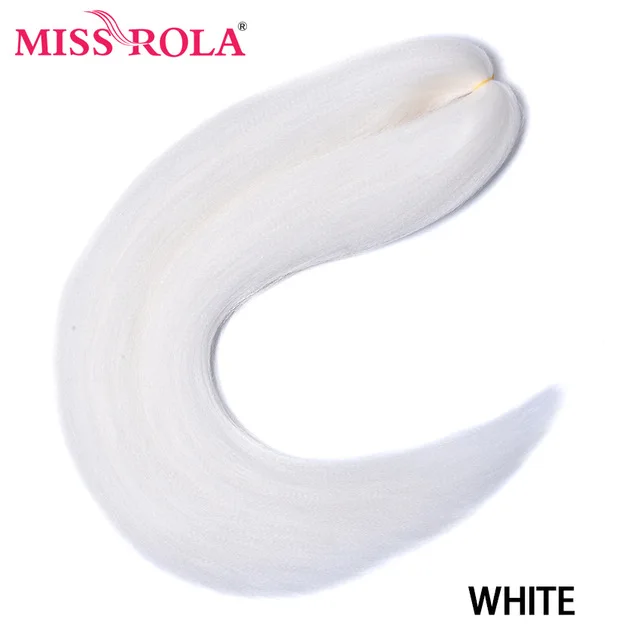 Miss Rola Synthetic 28Inch 100G NEW COLORS Hair Extension Yaki Straight Jumbo Braiding Hair Pre-Stretched Braid Kanekalon Hair 28INCH 100G
