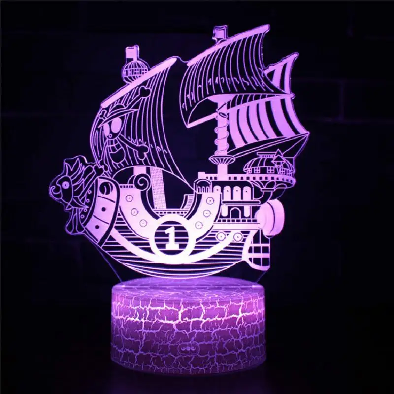 Самолет 3d настольные лампы для спальни Корабль корейский usb led 3d настольная лампа украшение комнаты креативный Ночник светильник рождественские подарки - Цвет абажура: 7 Color changes