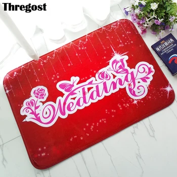 

Microfibre Bath Mat Non Slip Shower Rug Welcome Mats Front Door Doormat Traditional Chinese Joyous Wedding Home Decor Mat Red