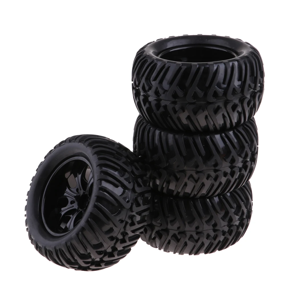 4 шт 12 мм диск колеса и резиновые шина шины для 1:10 RC монстр-Трак Truggy