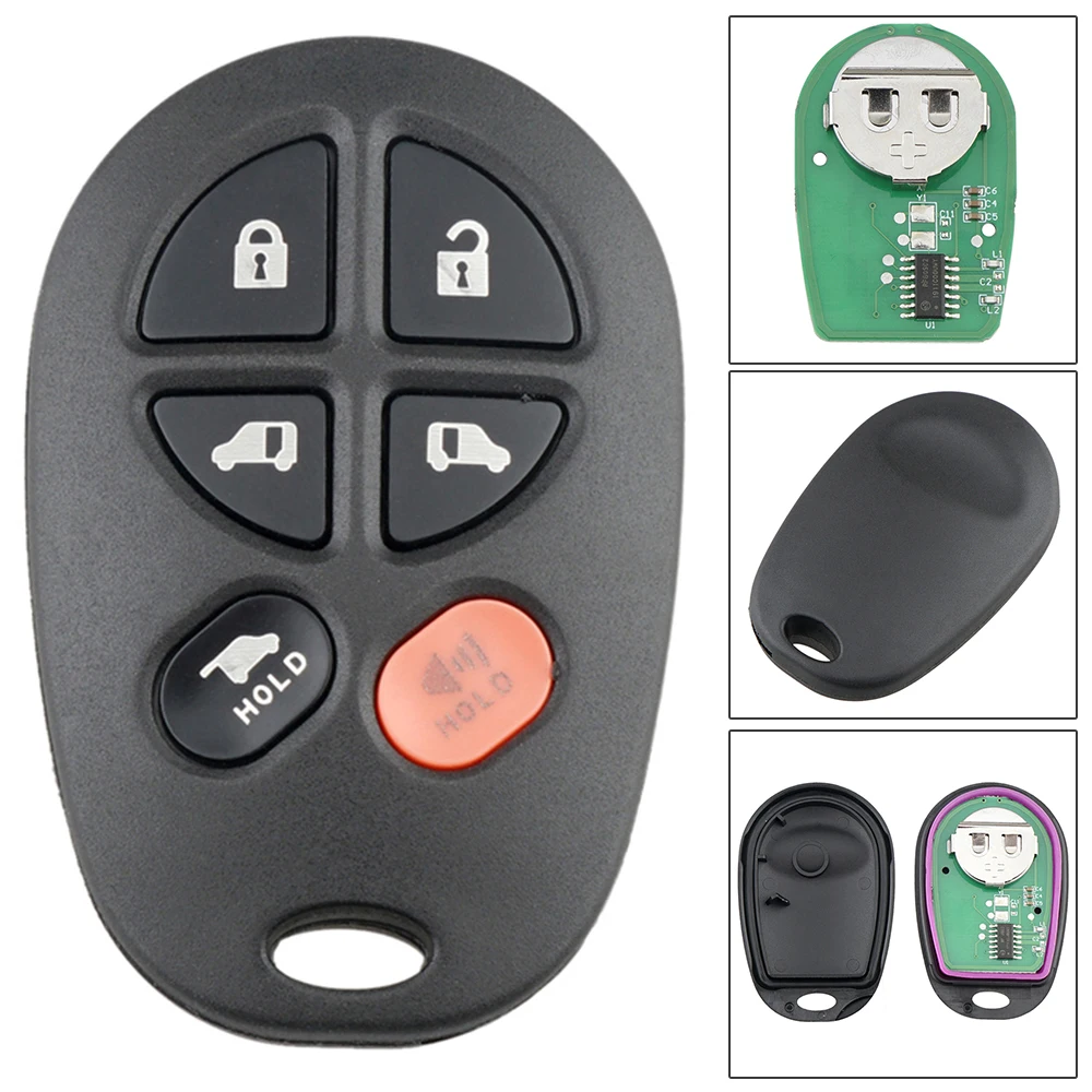 5/6/3/4 кнопки дистанционного ключа автомобиля Замена для GQ43VT20T Toyota Sienna 2004-высокое качество, поступления г