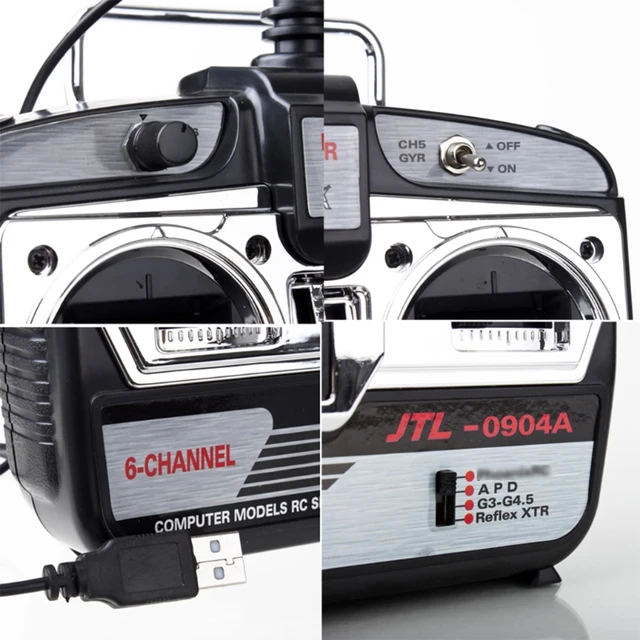 6CH PH5.0 G7.0 USB RC Flight Emulator Fly Simulator Transmitter Support RF7 G7 Phoenix 5.0 XTR with Installation Disk 6