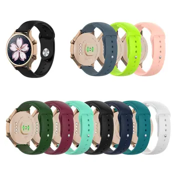 

Suitable for Ticwatch C2 Rose Gold Version Watchband SLR Buckle Silicone Wrist Strap 18mm Bip Strap Bracelet