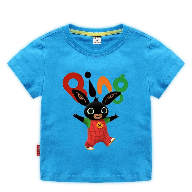 Новинка года; футболка для маленьких мальчиков с героями мультфильмов; топы для девочек; футболка; летняя хлопковая повседневная детская футболка с короткими рукавами - Цвет: color 5