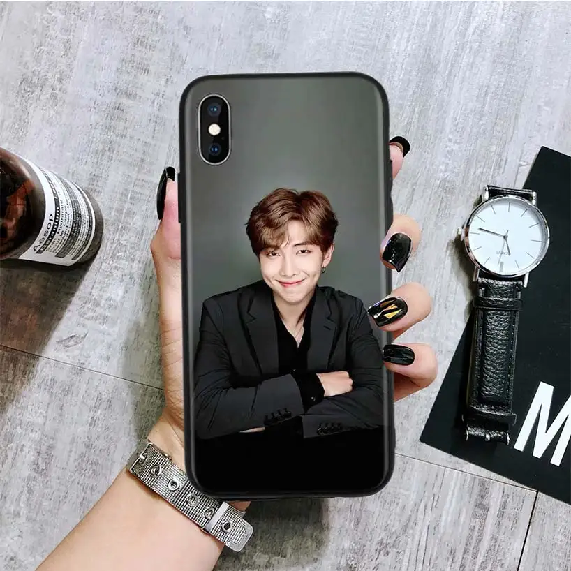 Kpop Kim V Taehyung черный чехол для телефона Apple IPhone 11 Pro XS MAX XR 7 8 6S Plus X 10 Ten 5 5S SE Coque Shell - Цвет: BA067-10