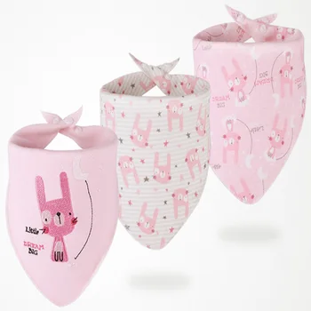 

3Pcs Scarf Bib Baby Bibs Burp Cloths Bandana Waterproof Newborn Boys And Girls Bib Scarf Towel Cotton Drool Accessories