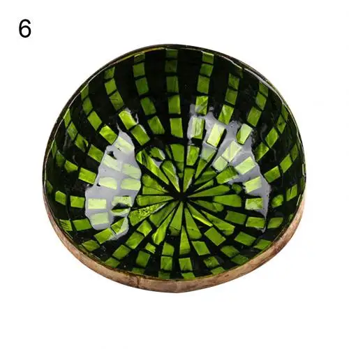 6 Creative Natural Handmad Coconut Shell Bowl Candy Fruit Salad Noodle Rice Kitchen Bowl Food Container Home Decor Accessiories - Цвет: 6
