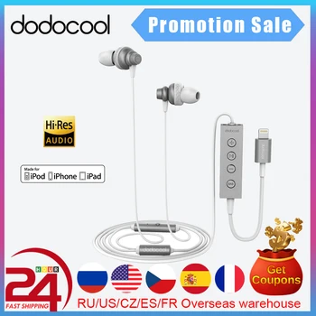 

dodocool MFi Hi-Res In-ear Stereo Earphone with Lightning Connector Mic for iPhone X Plus 8 7 Plus SE iPad Air iPhone Earphone
