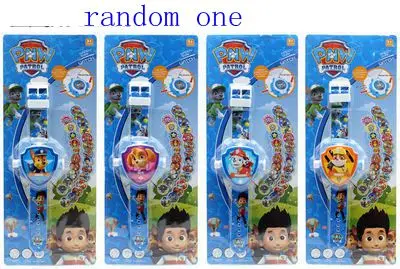 Paw patrol игрушка цифровые часы Проецирование действие patrulla Canina игрушка 24 стиля шаблон время часы Дети День рождения Рождественский подарок - Цвет: Random send
