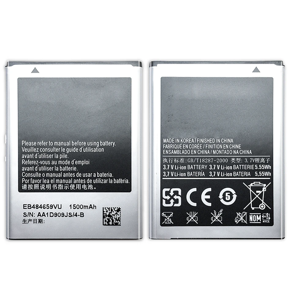 Аккумулятор EB484659VU EB484659VA EB484659YZ для Samsung GALAXY W T759 i8150 GT-S8600 S5820 I8350 I519 S5690 1500 мАч +