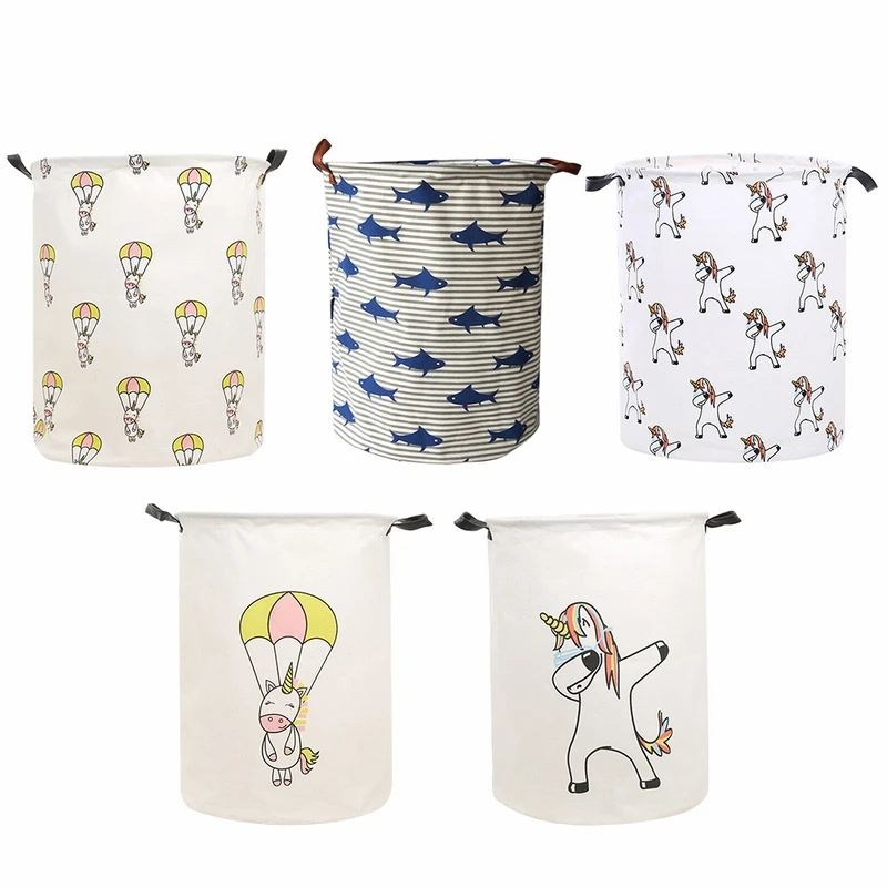 Big Capacity Laundry Basket Waterproof Dirty Clothes Children Folding Toy Storage Basket Portable Kids Laundry Organizer