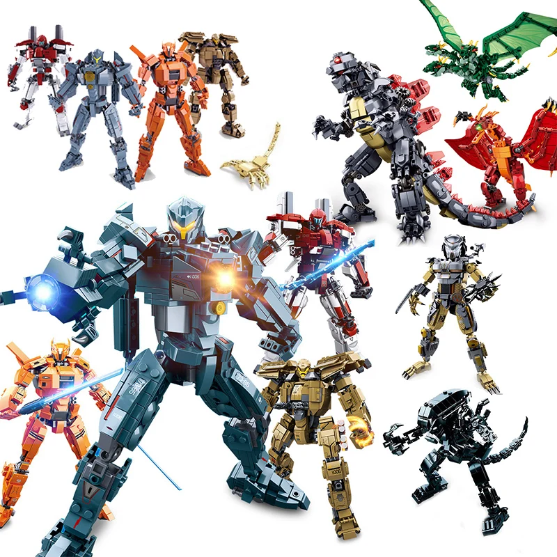 Конструктор робот из серии фильмов Mecha развивающие игрушки сделай сам|Блочные