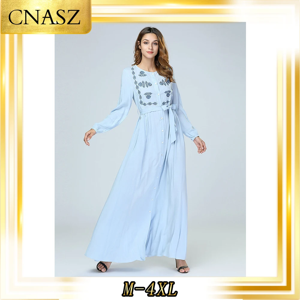 Vetement, Марокканское платье-кафтан, модное, простое, вышитое, свободное, большое, свободное, Абая, турецкое, Musulmane Femme платье