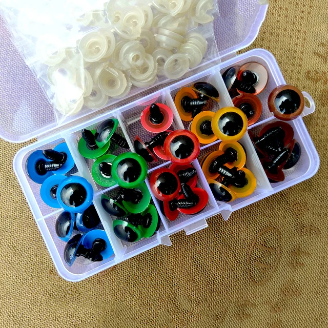 8mm/14mm/16mm/ Plastic Big Safety Eyes For Toys Amigurumi Animal Crochet Toys Puppets Doll With Washers 3