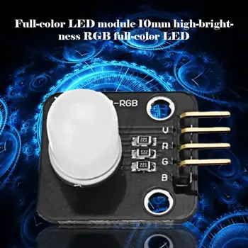 

FOR Arduino Electronic Building Blocks Full Color Led Module 10Mm High Brightness Rgb Gurable Full Color Led