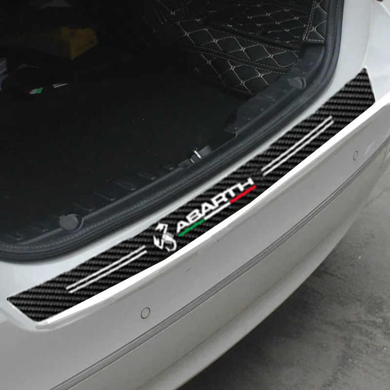 1 шт. 3D наклейки заднего бампера из углеродного волокна для Fiat ABARTH 500 500C 500L аксессуары для стайлинга автомобилей