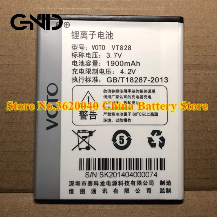 GND 3.7V 1900mAh VOTO VT828 Replacement Battery For mobile phone high quality Li-ion bateria new Li-polymer battery | Мобильные