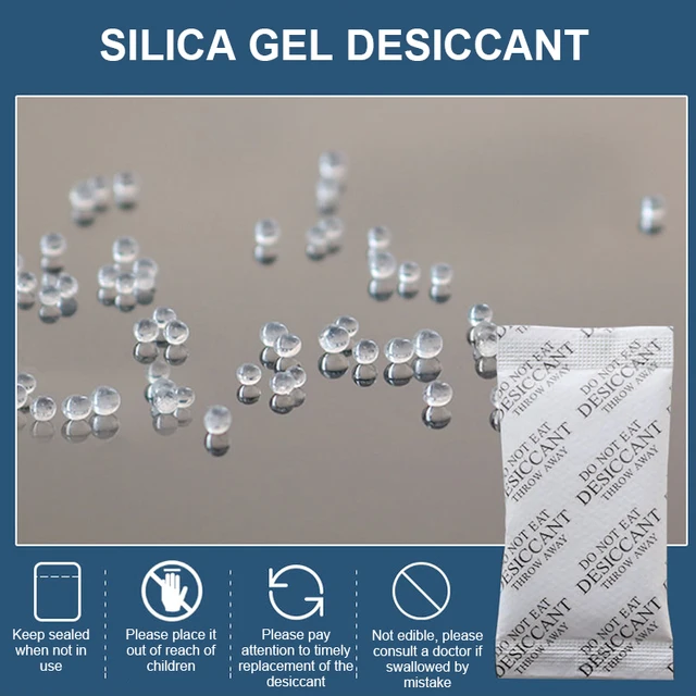100 Csomag Szilícium-Dioxid-Szigorú Táskák Ruhák Nedvességálló És Penészálló Szekrény Cipő Nedvesség-Felszívó Szárítószer - Image 2