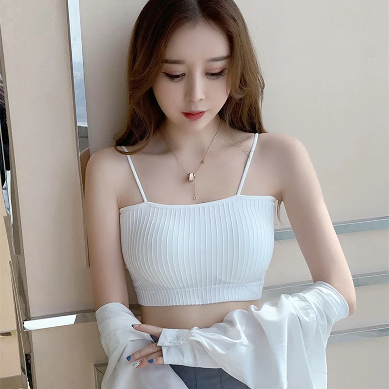 Women Lingerie Bra Women Tube Tops Women Sexy Tube Crop Tube Tops Korean Female Girls Sling Breast Wrap Bra Student No Steel Ring Underwear Lingerie Bralette