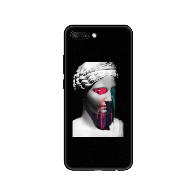 honor 10 case soft silicon tpu back phone cover for huawei honor 10 Case Etui protective printing coque black tpu case
