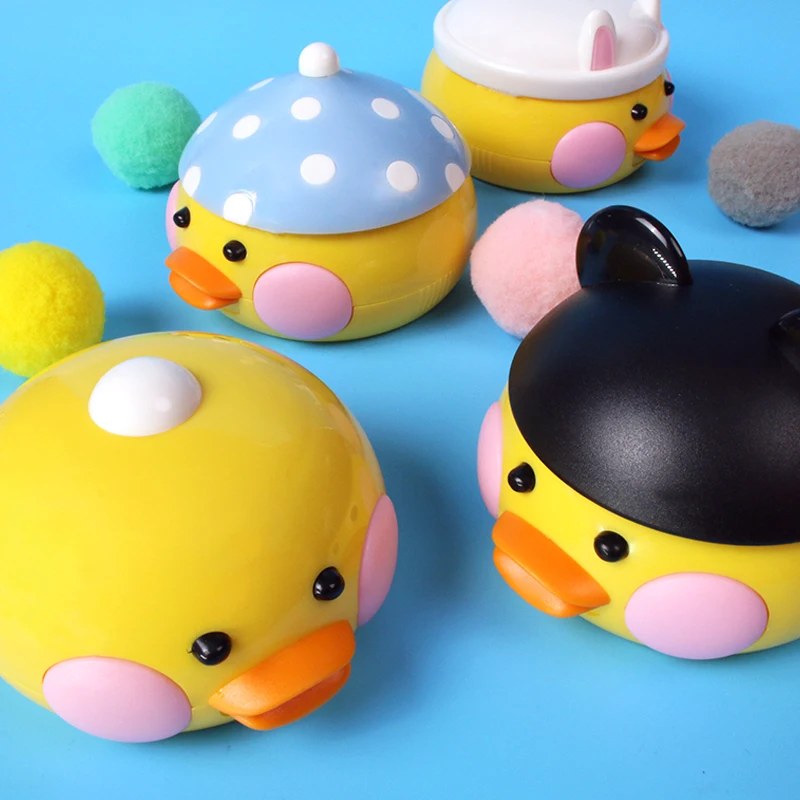 1 Set of Cute Yellow Duck Travel Glasses Plastic Contact Lens Case Travel Contact Lens Case Eye Care Kit Holder Container Gift contact lenses tools