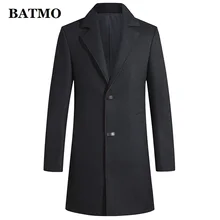 BATMO шерстяное толстое пальто для мужчин, мужские зимние шерстяные Длинные куртки, размер M, L, XL, XXL, XXXL 8868