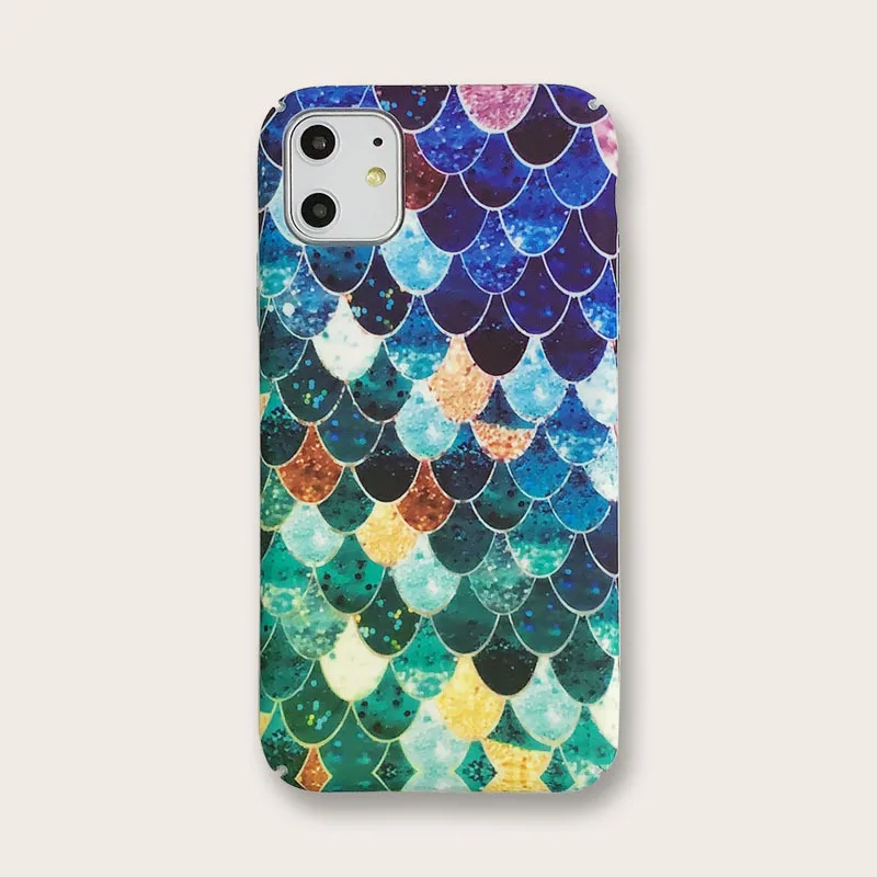 

Creative hard shell mermaid scale mobile phone protective case for iphone6 / 7 / X TPU all-inclusive mobile phone shell spot
