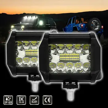 

2PCS LED Car Light Truck 6000K 4inch PMMA Lens 120W 20000LM Bar Offroad