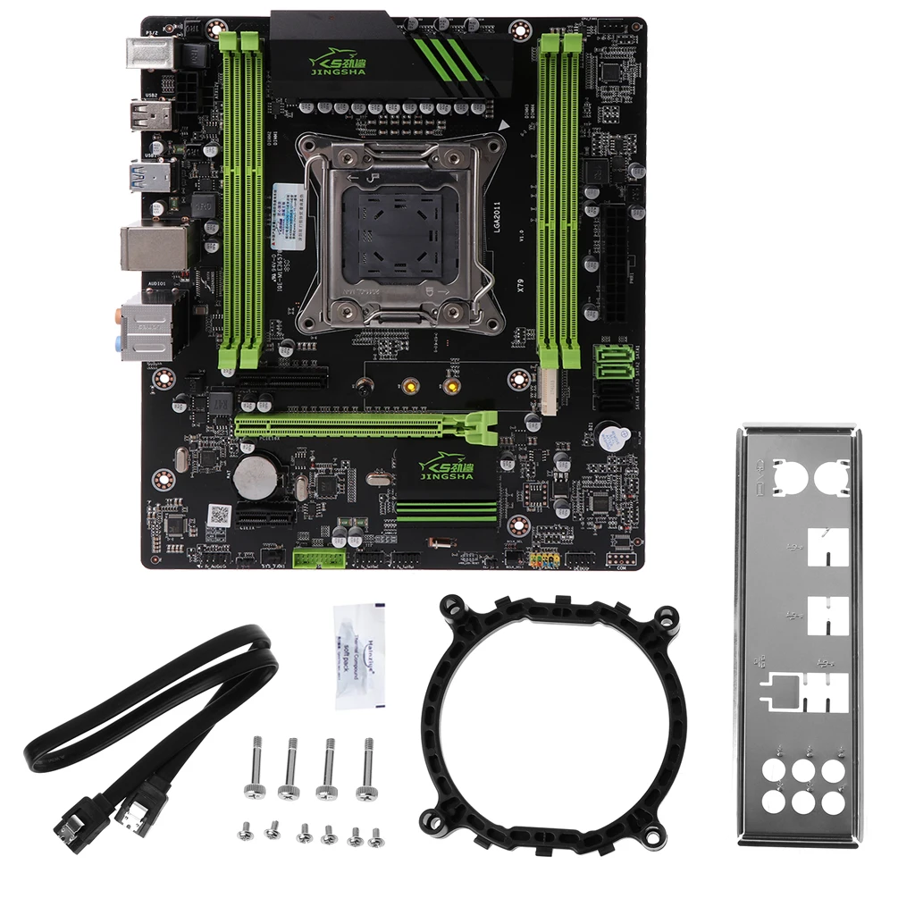 

X79 Motherboard 2011 ATX Main Board USB3.0 SATA3.0 PCI-E 16X NVME M.2 SSD support REG ECC memory and E5 CPU processor Drop Ship