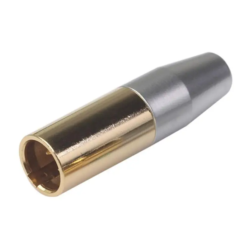 1 пара мини 3Pin XLR штекер Женский Чистый медный корпус анти-помехи эффект Аудио разъем для Mic пайки прямой