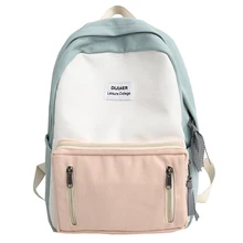 Контрастные цвета, женские рюкзаки, корейский стиль, школьные сумки для девочек-подростков, сумка для книг, женский рюкзак для путешествий, повседневный рюкзак, mochila