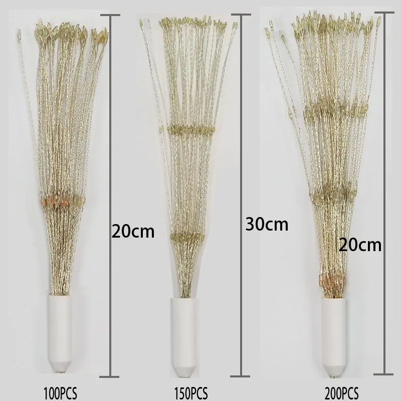 Подвесные гирлянды Starburst 100-200 светодиодов DIY фейерверк медная сказочная гирлянда Рождественские огни Праздничные уличные мерцающие огни