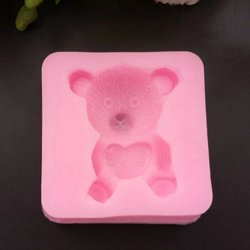 DIY 3D форма медведя силиконовая форма для выпечки кекса инструменты для украшения тортов из мастики Gumpaste шоколадные глиняные формы для конфет