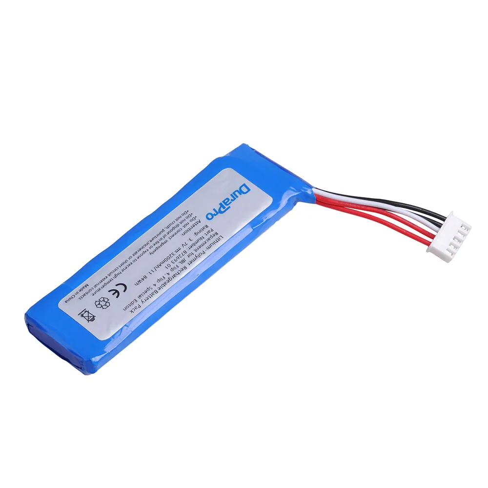 DuraPro 3,7 V 3200mAh аккумулятор GSP872693 01 аккумуляторная батарея для JBL Flip 4, Flip 4 специальное издание