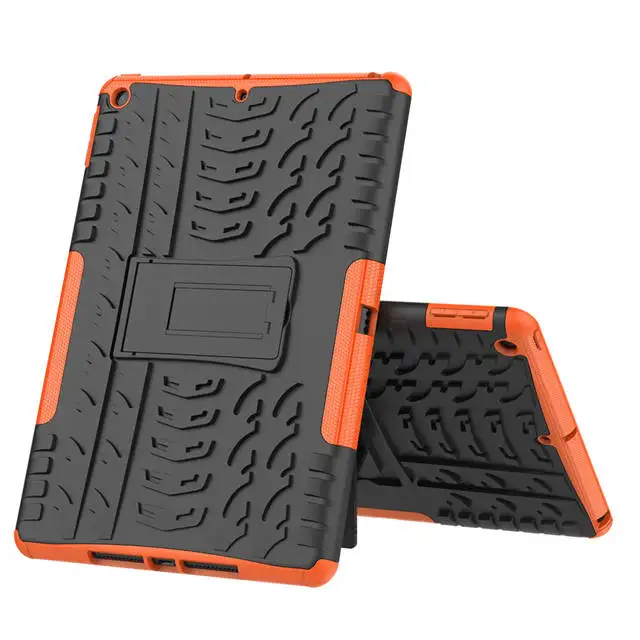Противоударный чехол-броня для iPad 10,2 7th Gen A2197 A2198 A2200 10," чехол для планшета+ пленка для экрана+ ручка - Цвет: orange
