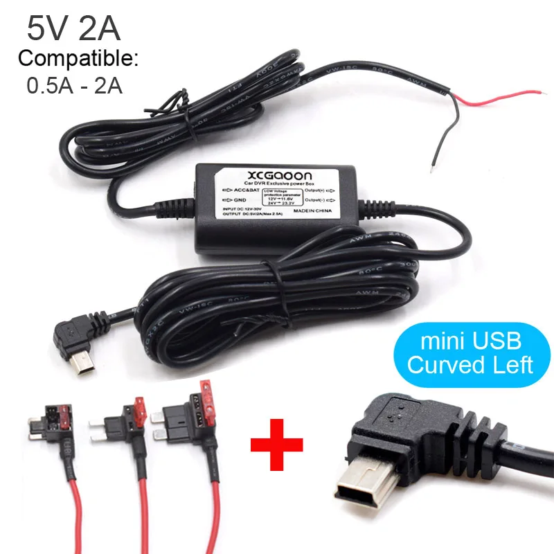 ตัวเลือกสินค้า สายชาร์จกล้องรถยนต์ 5V 2A พร้อม Micro & Type-C 3 เมตร