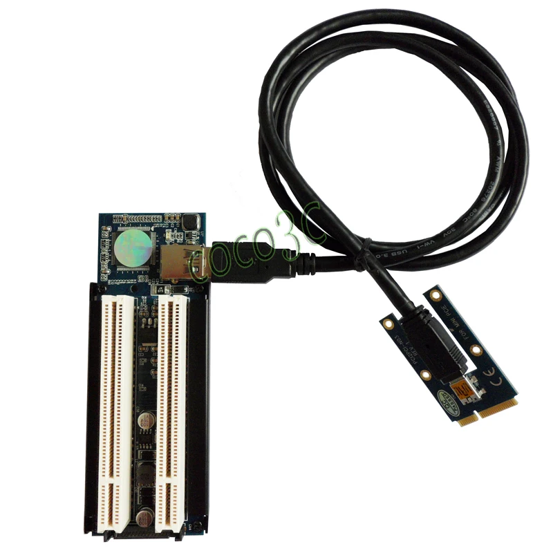 Половинный/полноразмерный мини PCIe на 2 PCI 32 бит слота адаптер Mini pci-e riser card для PCI Звуковая карта сетевая карта Видеокарта