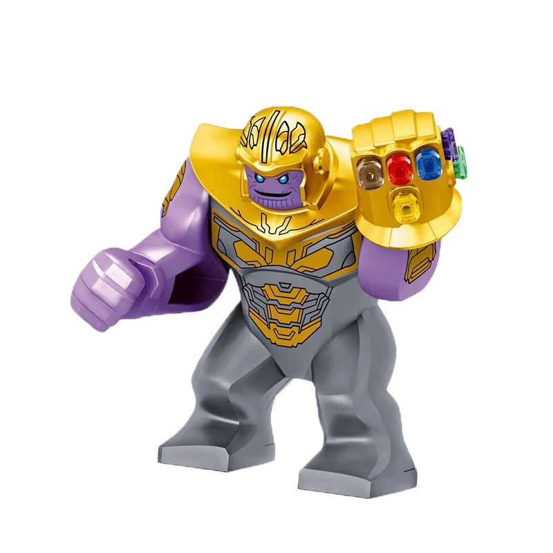Совместим с Мстителями Железный человек танос Халк большие фигурки супер герои строительные блоки игрушки для детей