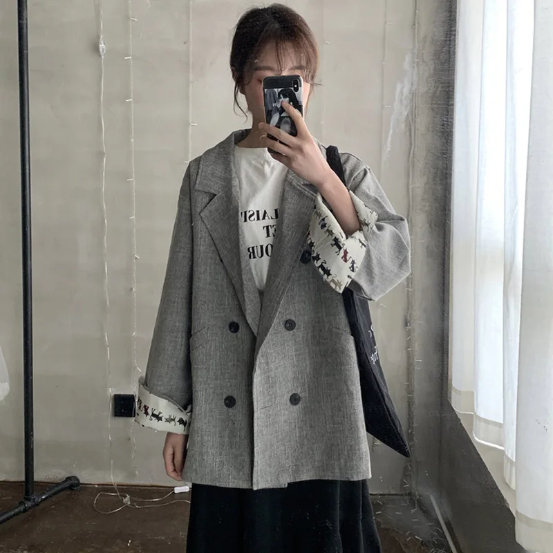 

Online Celebrity Small Suit Female Autumn 2019 New Style Korean-style Students Casual Loose-Fit Versatile Long Sleeve Fashion Bl