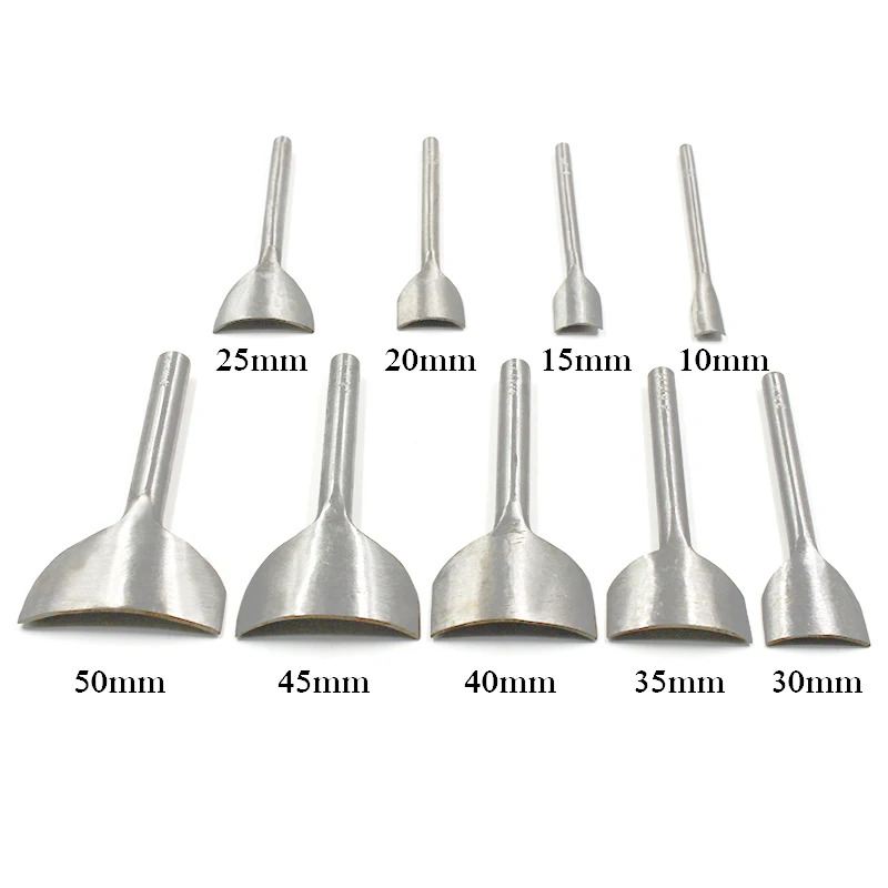 

Hot Sale 9Pcs Diy 1/4 Handwork Leather Tool Belt Round Fillet Shaped Punch Tail Cut Round Belt Punch 10-50Mm