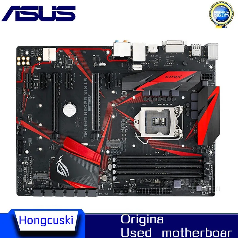 

Б/у материнская плата B250 BTC PRO 8GPU для Asus ROG STRIX B250H игровая настольная материнская плата Socket LGA 1151 DDR4 B250 SATA3 USB3.0 материнская плата