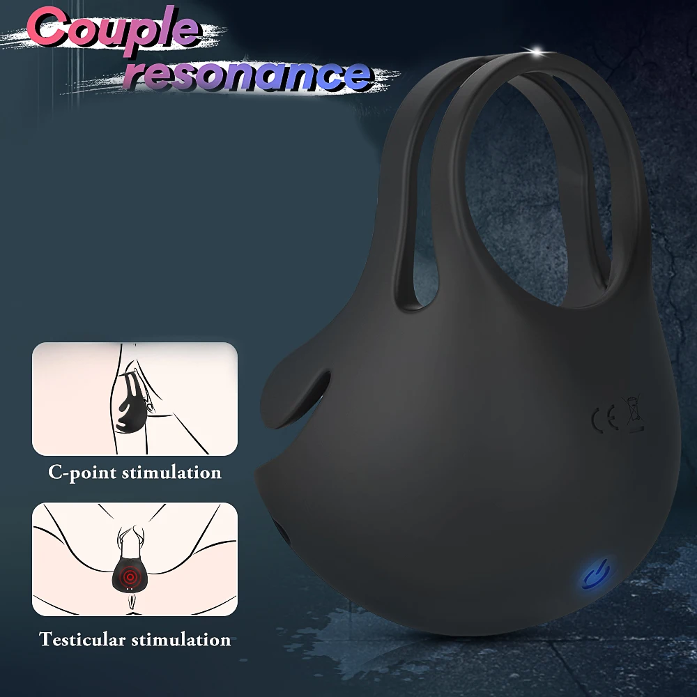 Vibrating Penis Massager Male Chastity Cock Ring Sex Toys for Men Wireless Remote Control Testicle Vibrator Men's Masturbator (5)
