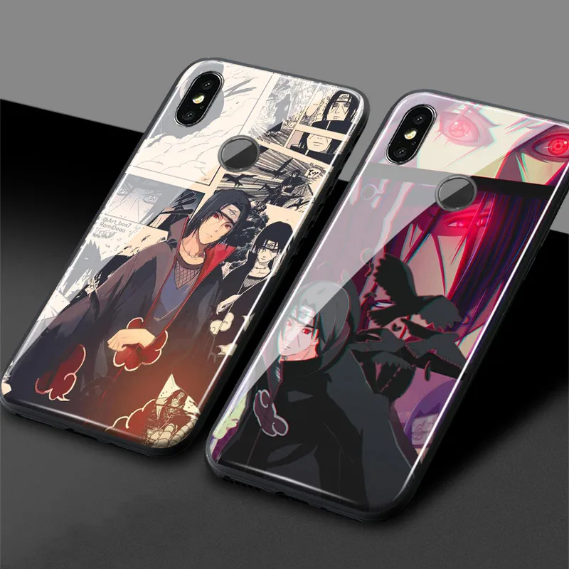Чехол для телефона Uchiha Itachi Naruto из закаленного стекла Xiaomi mi 6x8 9 se mix 2 2s 3 redmi note 5 6 7 8 K20