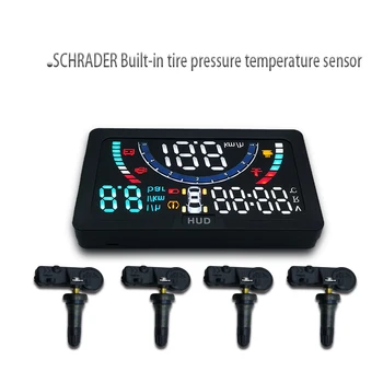 

A200 Head-up Display Wireless Tire Pressure Monitor OBD Car Display HUD TPMS 2In1 Auto Tire Pressure Sensor Car Electronic