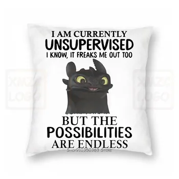 

I Am Currently Unsupervised I Know It Freaks Me Out Too Shirt Toothles Women Men Pillow case