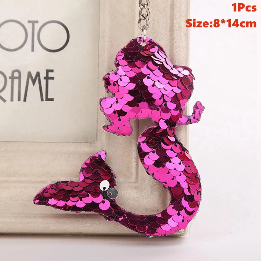 Mermaid Keychain 8 Taoup Золотая Звезда Русалочка браслет на день рождения вечерние декоры для девочек Babyshower Русалка Вечерние подарки для подростков подвески из раковин - Цвет: Mermaid Keychain 8