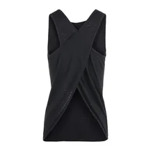 Популярный женский свободный спортивный жилет для фитнеса, йоги, бега укороченный, женственный, задний кроссовер майка жилет высокого качества майки футболки