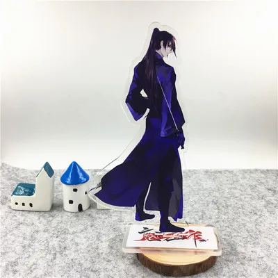 Светло-серый Аниме Mo Dao Zu Shi акриловые подставки Wei Wuxian Lan Wangji фигурка модель держатель пластины аниме вокруг фанатов подарок - Цвет: Светло-серый